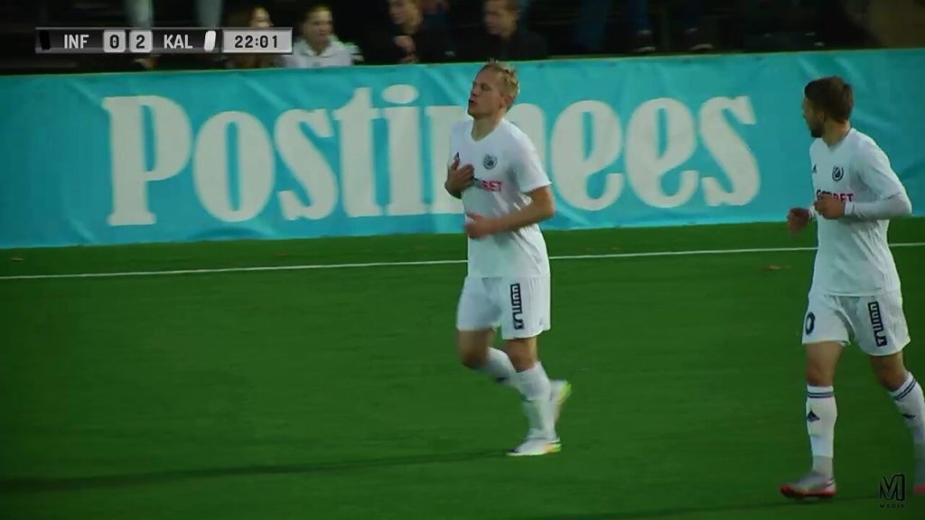 Атс Пурье отпраздновал свой гол - 0:2!