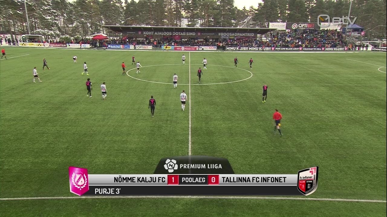 Перерыв! Счёт 1:0 в пользу Нымме.