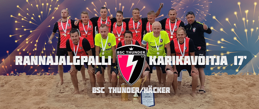 BSC Thunder/Häcker обладатели кубка Эстонии по пляжному футболу 2017